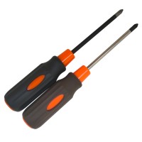 Wood plastic handle crv ratchet screwdriver bit set, slotted screwdriver precision